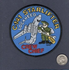 C-141 STARLIFTER CC Crew Chief USAF Lockheed AS MAS Airlift Squadron Patch