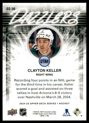 2024-25 UPPER DECK SERIES 1 HOCKEY DAZZLERS GREEN CARDS U-Pick List - Picture 45 of 76