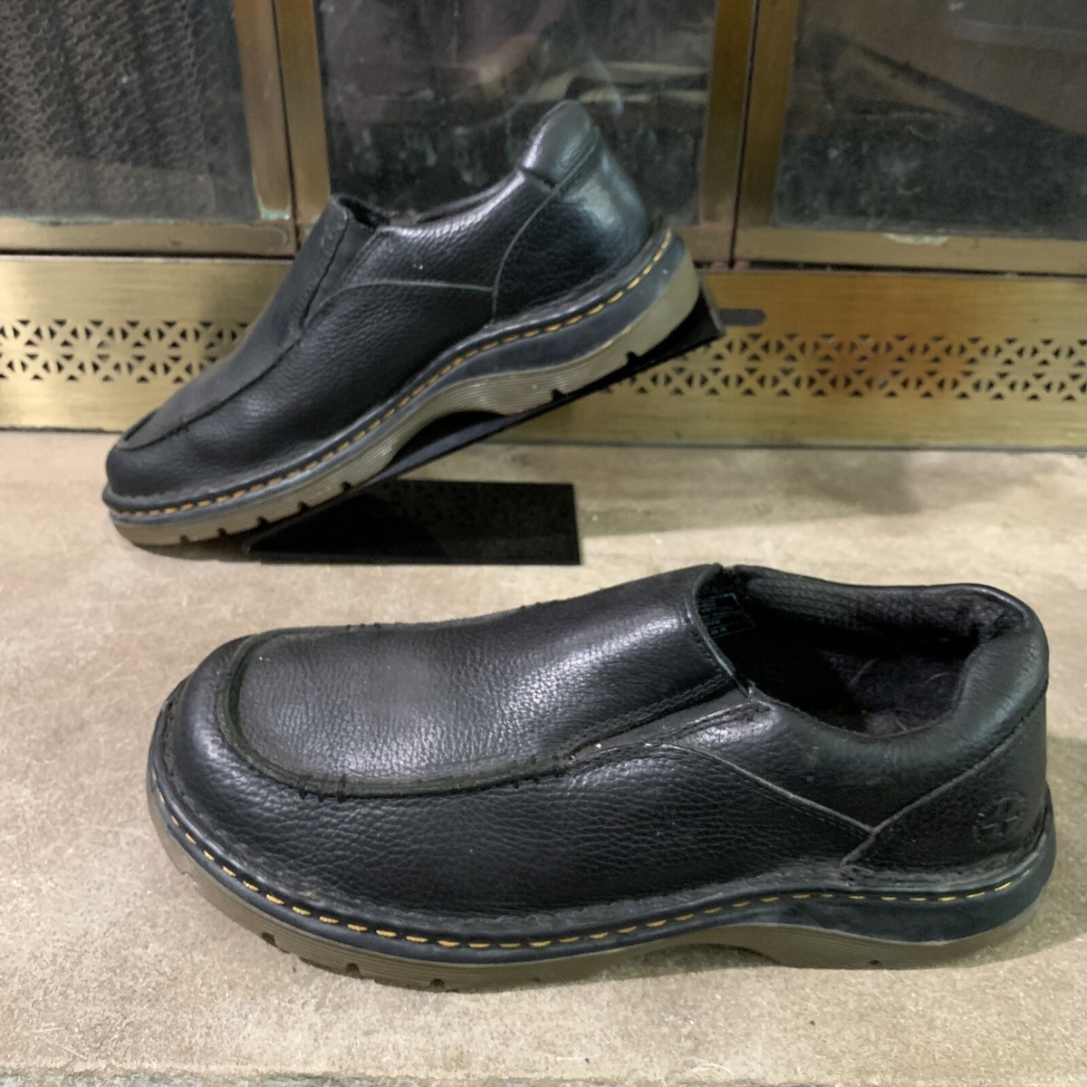 Vintage Dr. Martens Black Slip-On Leather Loafers Amazon.com | Dr. Martens Unisex Adrian YS Leather Tassel  main image 3