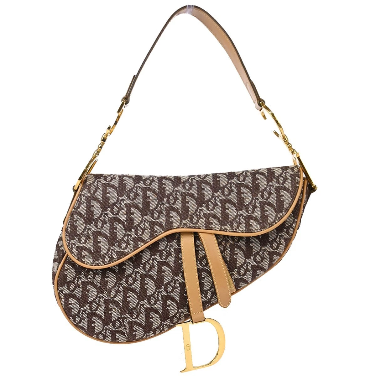 Sac à main Christian Dior marron trotteur selle RU1022 153763