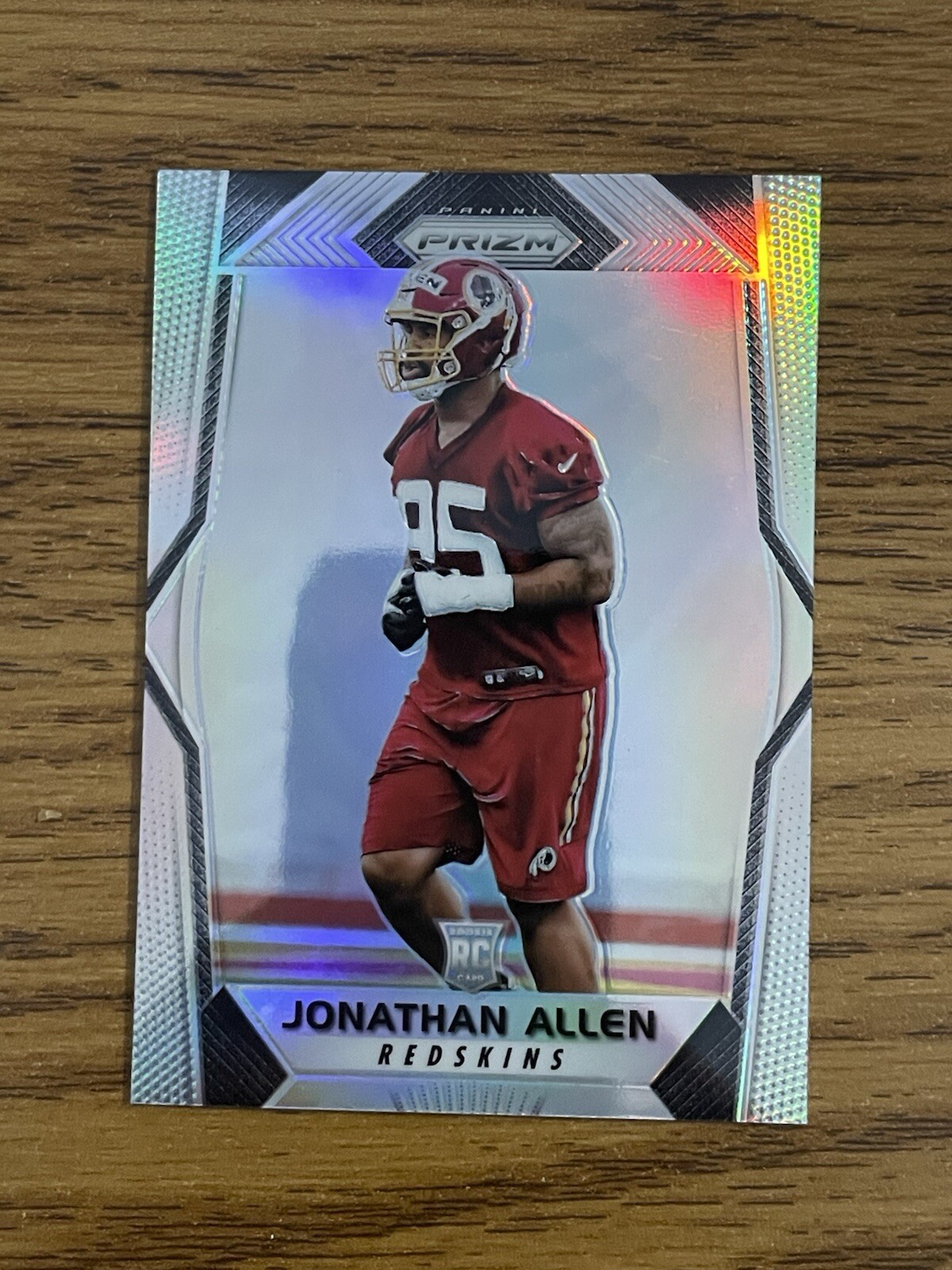 2017 PRIZM SILVER HOLO PRIZM ROOKIE #224 JONATHAN ALLEN COMMANDERS SWEET!!