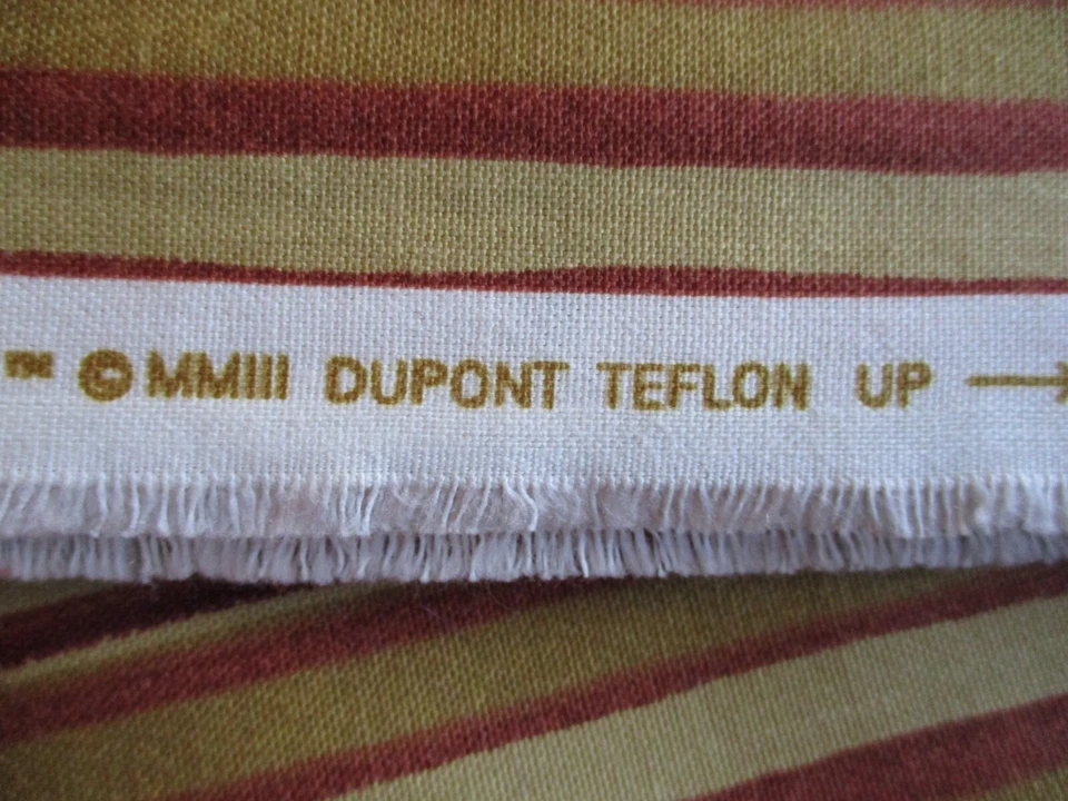 7,5 yardas. ROBERT ALLEN Algodón, Recubierto de Teflón; Mostaza y Amarillo Pálido + Granate Foto 4 de 4