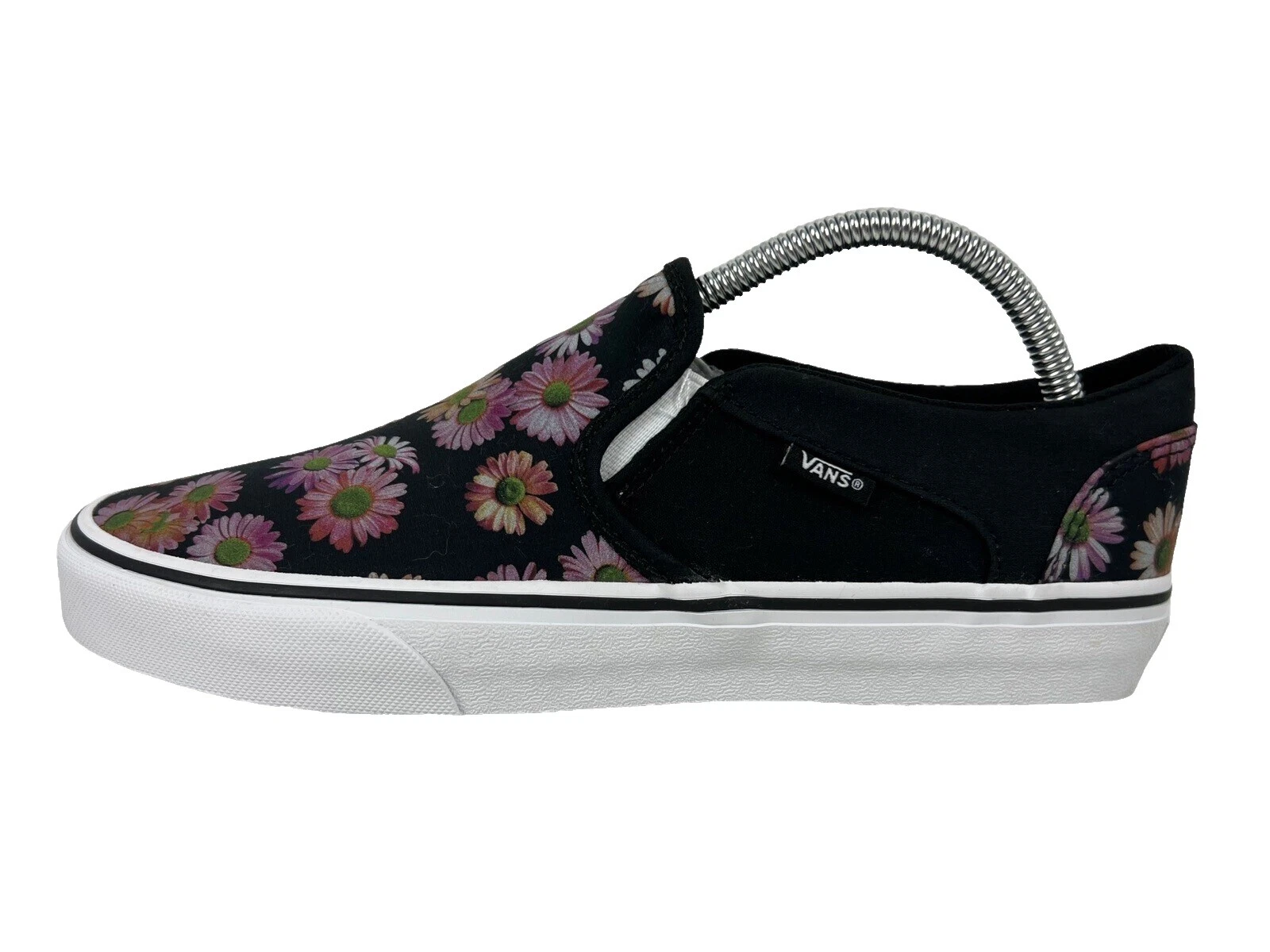 Superior de algodón Floral Negro Zapatos para Mujeres