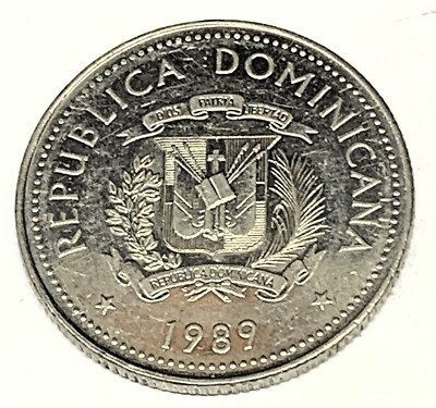 C002 DOMINICAN REPUBLIC COIN, 25 CENTAVOS 1989 | eBay