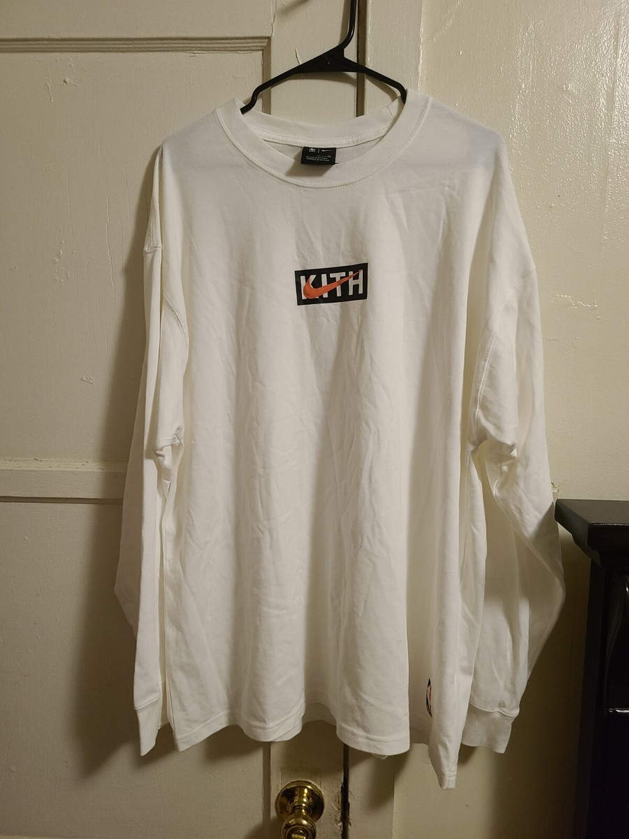 KITH NIKE ロゴ Tシャツ NBA刺繍付き RARE KITH x NIKE NBA BASKETBALL LONG SLEEVE SHIRT MENS XL | eBay