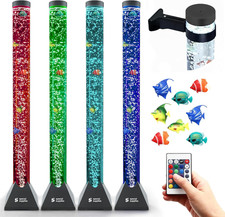 Aquarium Sensory Fish Bubble Light Tube with 16 LED Color Changing Nightlight Ef