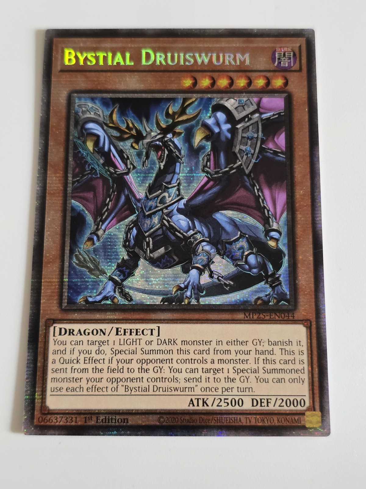 Bystial Druiswurm MP25-EN044 YuGiOh 2025 Mega Pack Tin trading card — raw and PSA graded price guide