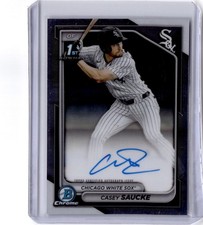 2024 Bowman Draft #CPA-CSA Casey Saucke Chrome Prospect Autographs