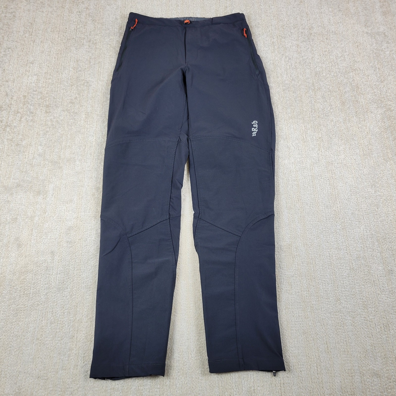 Pantalones Rab Torque Para Hombres L Negro Softshell Doble Rodilla Escalada Senderismo Matriz