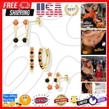 3 Pairs St Patrick's Day Earrings for Women, Trendy Small Gold Plated Hypoall...