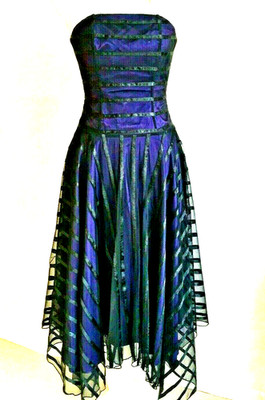 MONSOON Purple Fit & Flare Dress 8