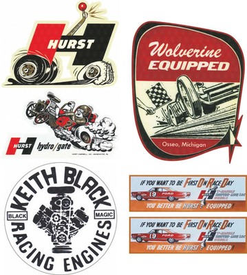 6x HURST Racing Aufkleber USA Sticker V8 Shifter Drag Oldtimer Oldschool MG633