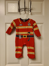 Baby Infant Halloween Fireman Costume 3-6MO "Chief in Training" Outfit 3/6 MONTH