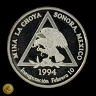 Hecla Mining Company 1994 Mina La Choya 1oz .999 Fine Silver Commem. Round -E848