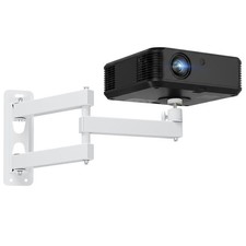 White Foldable Ceiling Projector Wall Mount 360 Rotation Adjustable Bracket
