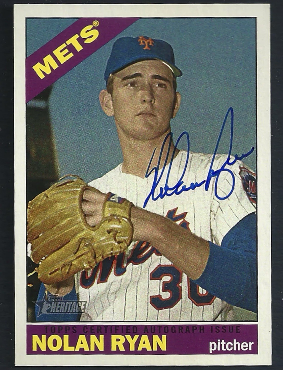 2015 Topps Heritage Nolan Ryan Real One AUTO Autograph ROAH-NR New York Mets 🔥