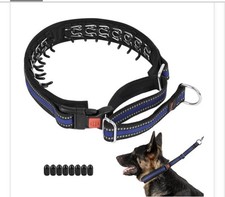 Mayerzon Martingale Dog Collar for Pulling Patented No Pull Training Blue Size M