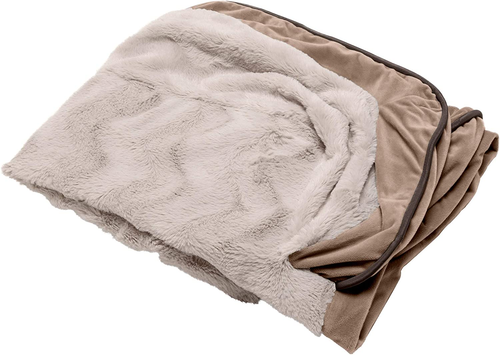 Copriletto per Cani di Grande Taglia Ricambio Peluche Velluto Stile Divano Brownstone Lavabile - Foto 11 di 12