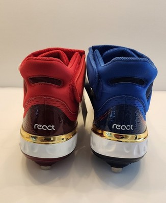 Nike Alpha Huarache Elite 4 Mid PROMO PE USA Red Blue Gold Size 12