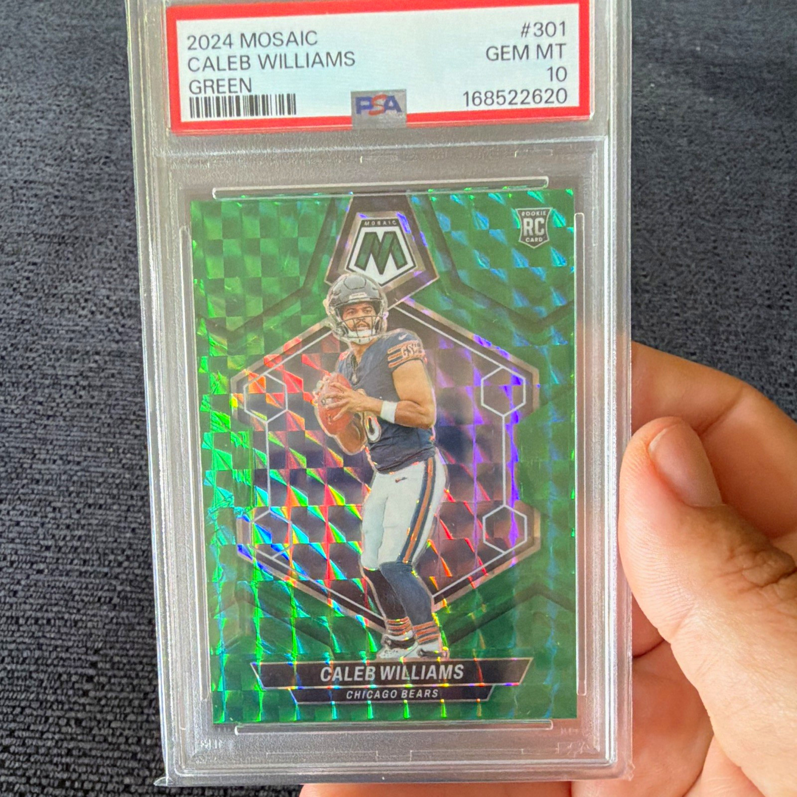 Caleb Williams Panini Mosaic #301 Green