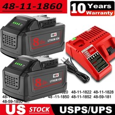 For Milwaukee 18V For M18 48-11-1860 8000mAh Extended Capacity Battery /Charger