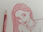Disney Pocahontas Pin-up Style Drawing/Sketch Animation Art Handmade — photo 4