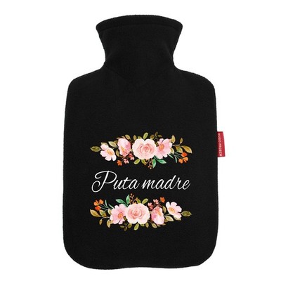 Wärmflasche Puta madre spanisch Blumen Geschenkidee Puta madre Geschenk Präsent 