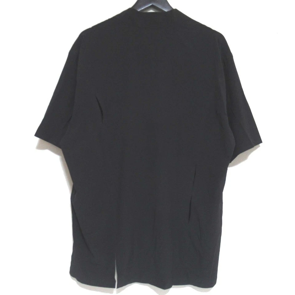 25SS Y-3 adidas Yohji Yamamoto Ultralight Open Collar Shirt XS Black mens USED - Image 2 of 4