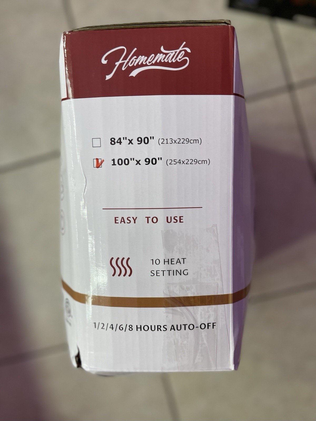 Homemate Electric Blanket King Size- 100"x90" Heated Blanket King Size, Auto-Off