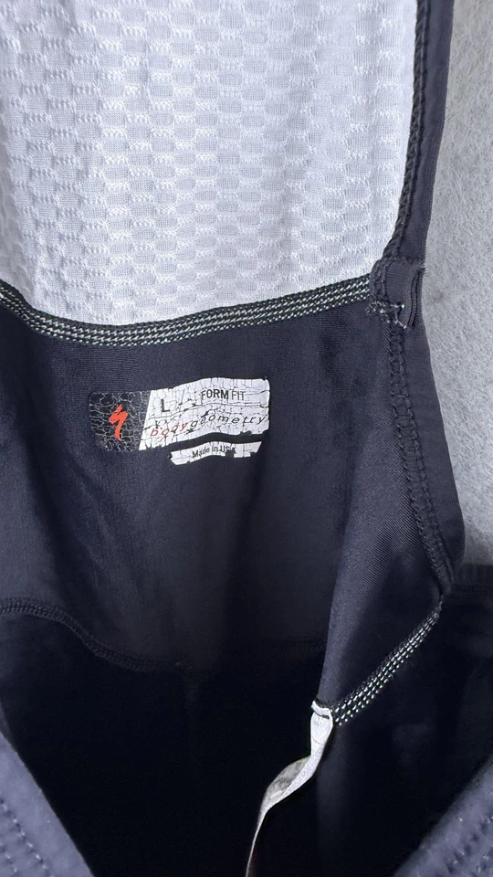 Culotte con tirantes Specialized Body Geometry para hombre grande negro acolchado ciclismo hecho en EE. UU. Foto 2 de 4