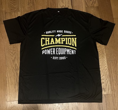 #ad #ad Champion Power Equipment Est. 2003 T Shirt Men#x27;s XL Black and Yellow Brand New $10.00