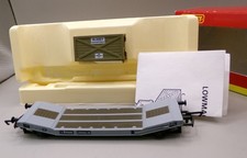 Hornby R6075 BR Lowmac NS Wagon B904685 Grey & BLANEY Container Boxed OO (z)