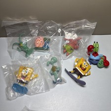 SpongeBob SquarePants mini figures Lot Of 7 Mr. Crabs SpongBob Gary Squidward