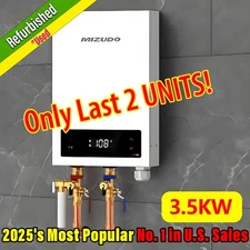 【90% NEW】3500W Tankless Water Heater Electric 120V On-Demand Hot Boiler Instant