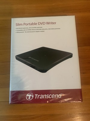 NEW  Transcend TS8XDVDS-K 8K Extra Slim Portable DVD Writer 8X Read and Write
