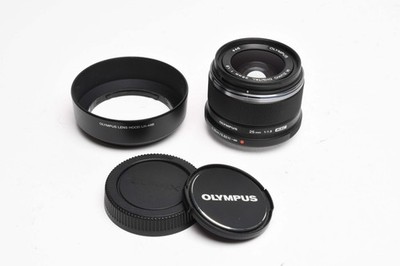 Olympus M. Zuiko Digital 25mm f1.8 Micro 4/3, Hood, Caps, Mint- | eBay