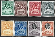 Gold Coast 1928 KGV Part Set Complete to 1s  SG.103/110 Mint (Hinged) Cat:£35+