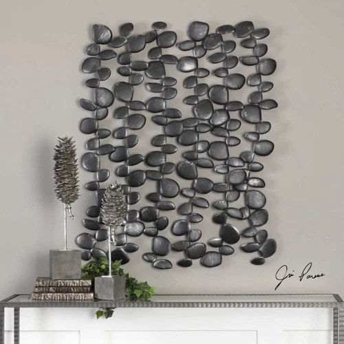 Uttermost 04144 34 Inch x 40 Inch Skipping Stones Iron - Charcoal - Picture 1 of 3