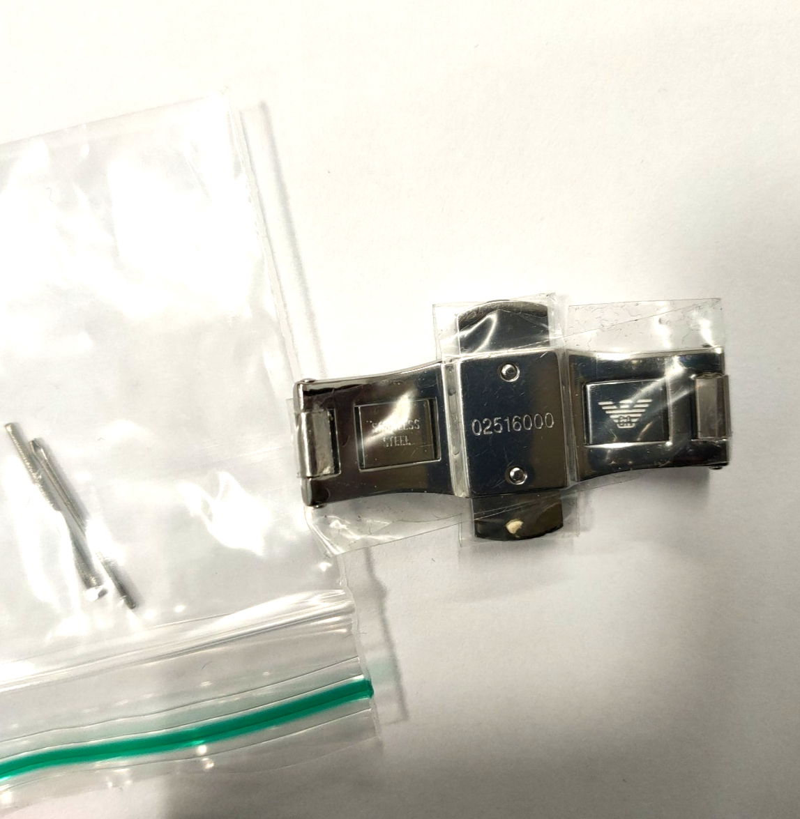 Cinturino Orologio In Acciaio - Maglia Estremità Curva Solida Per Emporio Armani AR2434 AR2430 - Foto 3