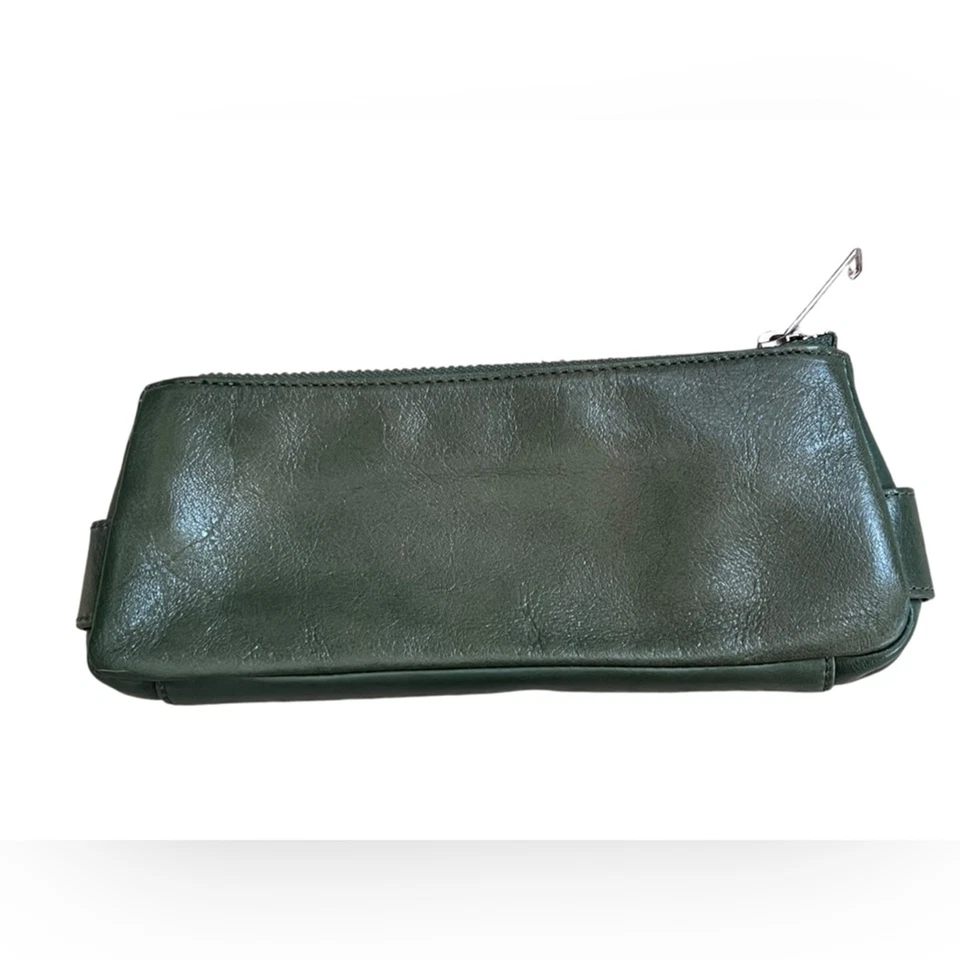 Vintage Y2K green leather clutch Banana Republic - Image 3 of 4