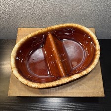 Hull Pottery Brown Drip Glaze Oven Proof Casserole/Serving Bowl — listing 4