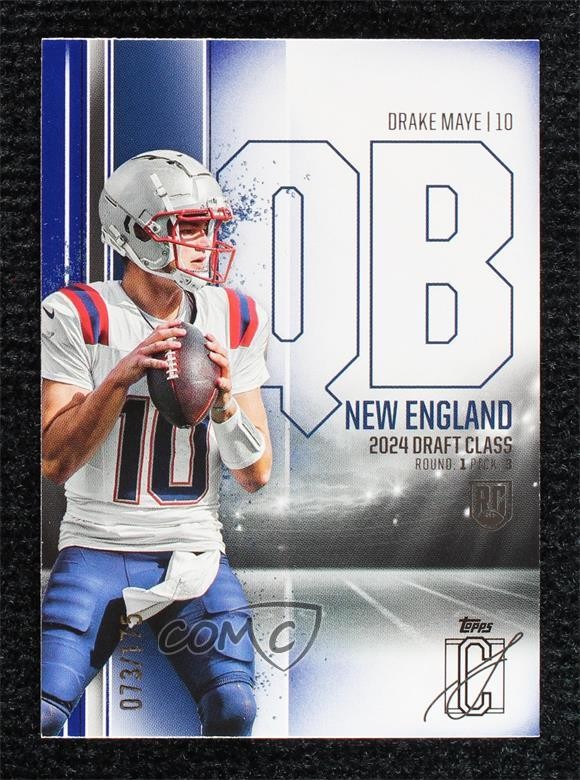 2024 Topps Signature Class Rookies Indigo 73/175 Drake Maye #152 Rookie RC 8f7