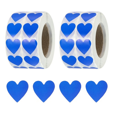 #ad Heart Shaped Sticker 3 4quot; Self Adhesive Love Label Blue 4000 Pcs AU $25.01