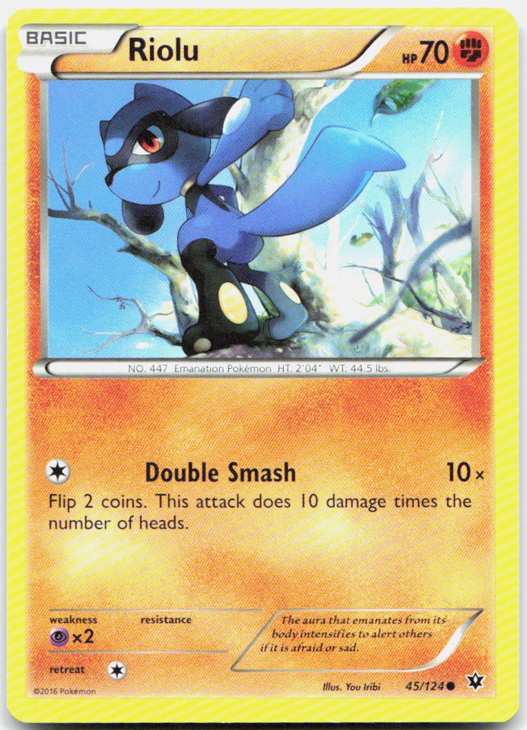 RIOLU 45/124 COMMON Fates Collide Pokemon LP