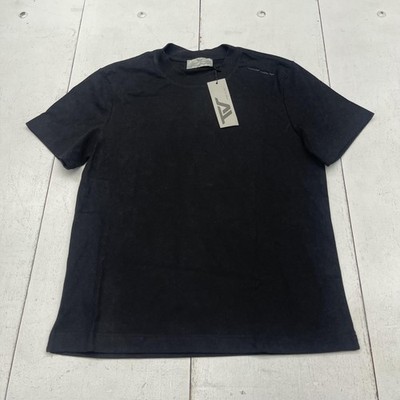 Trendt Vision Shirt Mens Medium Black Regular Fit Crewneck Basic Cotton Tee