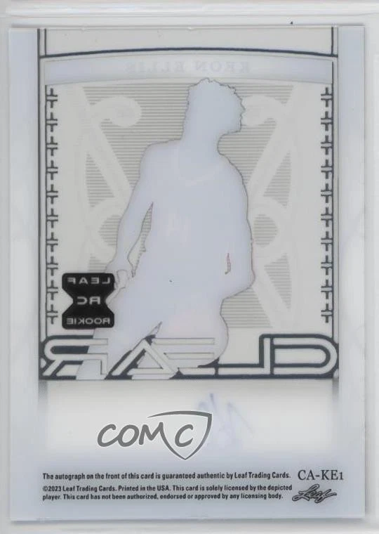 2022-23 Leaf Trinity Clear Auto Silver /49 Keon Ellis #CA-KE1 Rookie Auto RC - Image 2 of 2
