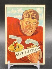 1952 Bowman #42 Norm Standlee Oversized San Francisco 49ers VTG Football Card