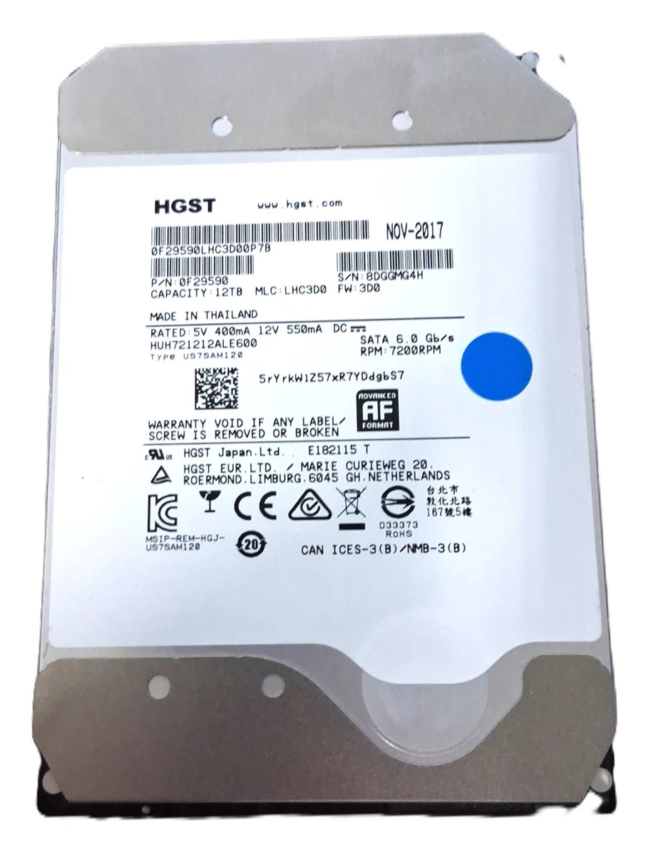 HGST Internal Hard Disk Drives 12 TB Storage Capacity for sale - eBay