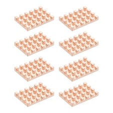 8 Pcs Copper Heatsink 10x15x2mm, Heat Sink Cooler Radiator for Raspberry Pi