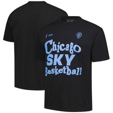Unisex Playa Society Black Chicago Sky Wordmark T-Shirt